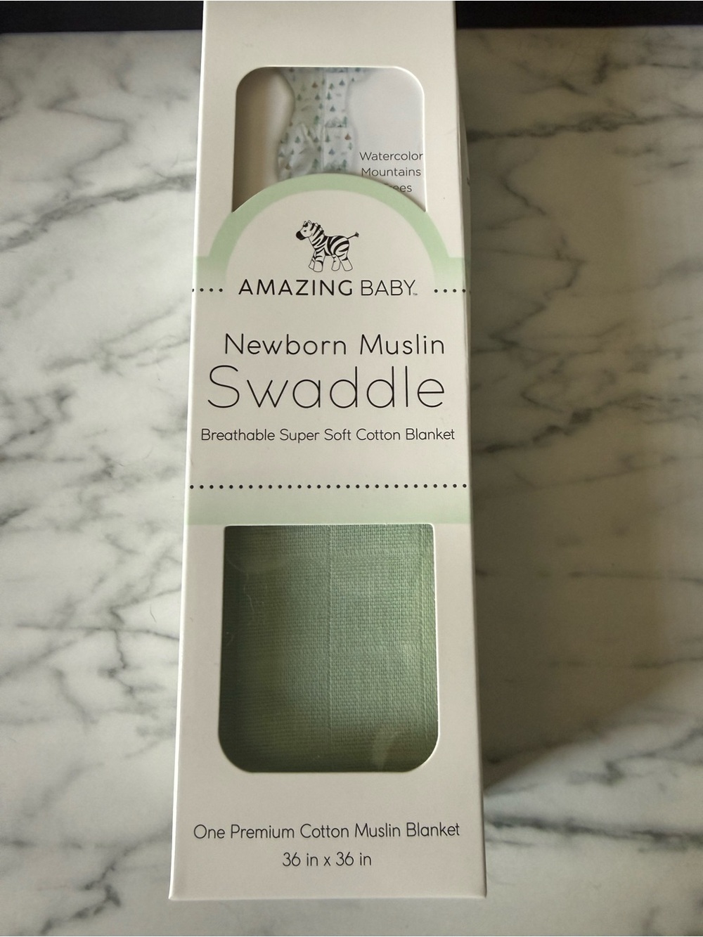 Amazing Baby Newborn Muslin Swaddle Blanket - Sage Green
